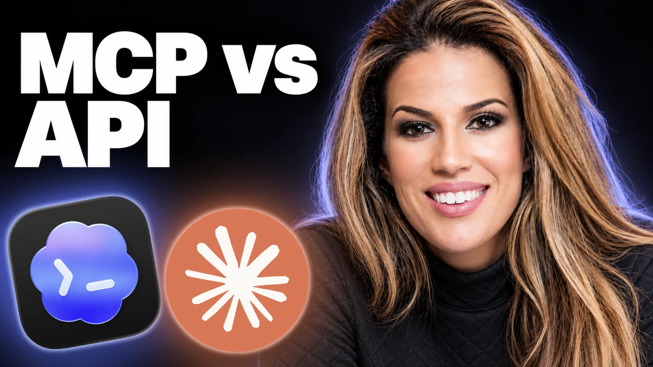 Shanee Moret thumbnail with the words MCP vs API