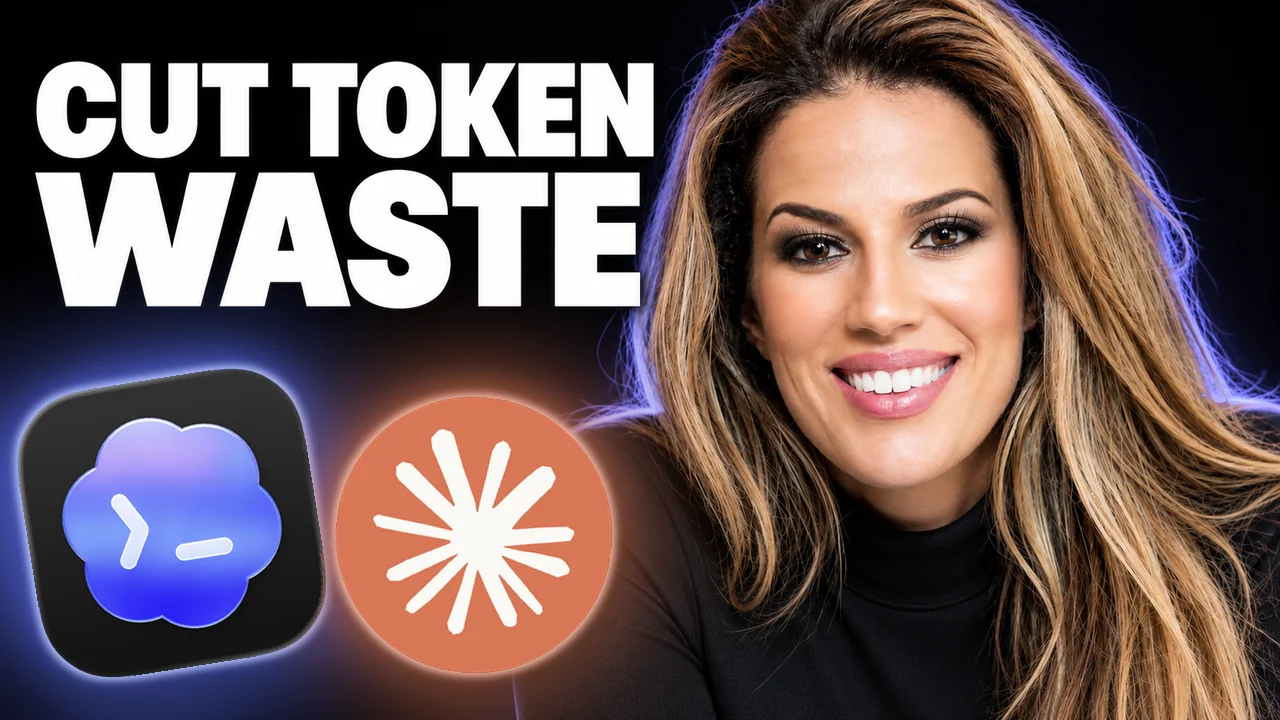 Shanee Moret beside the Codex and Claude Code app icons with the words Cut Token Waste