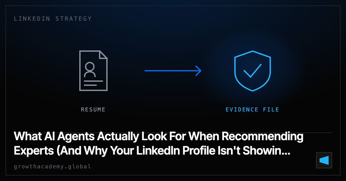 What AI Agents Actually Look For When Recommending Experts (And Why Your LinkedIn Profile Isn't Showing It)