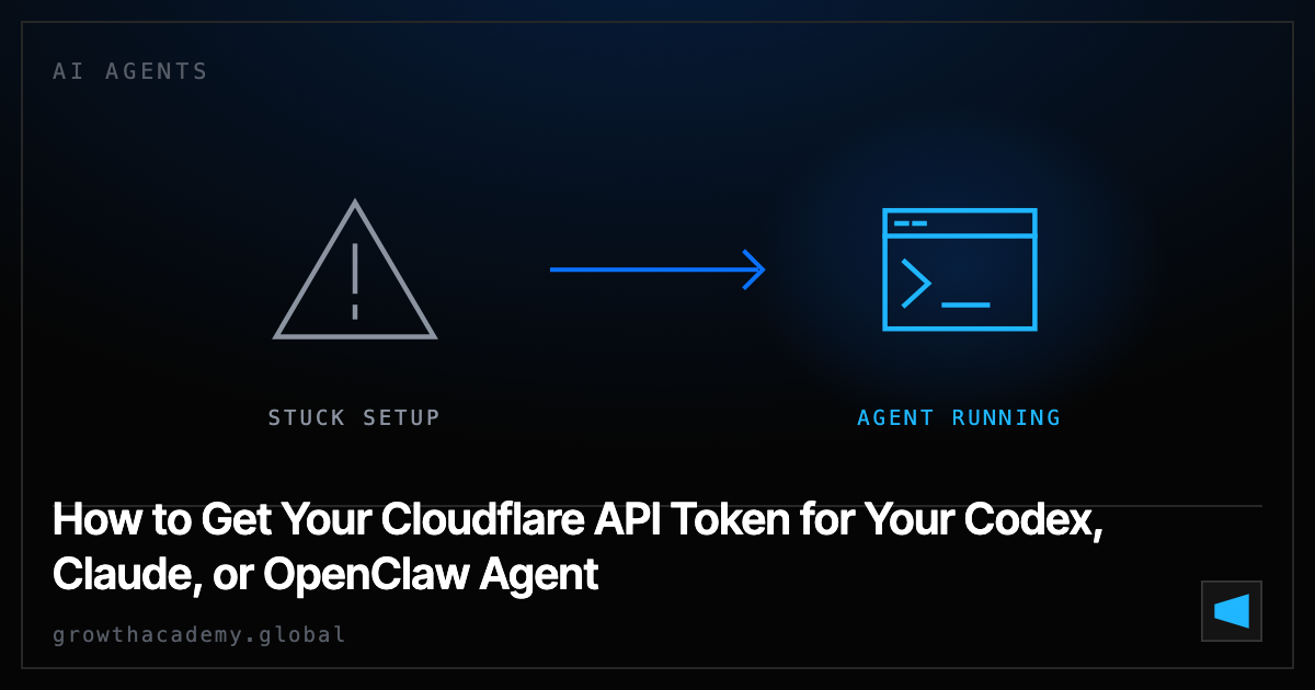 How to Get Your Cloudflare API Token for Your Codex, Claude, or OpenClaw Agent