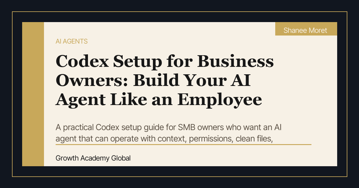 One Codex Codex Setup for Business Owners: Build Your AI Agent Like an Employee ...