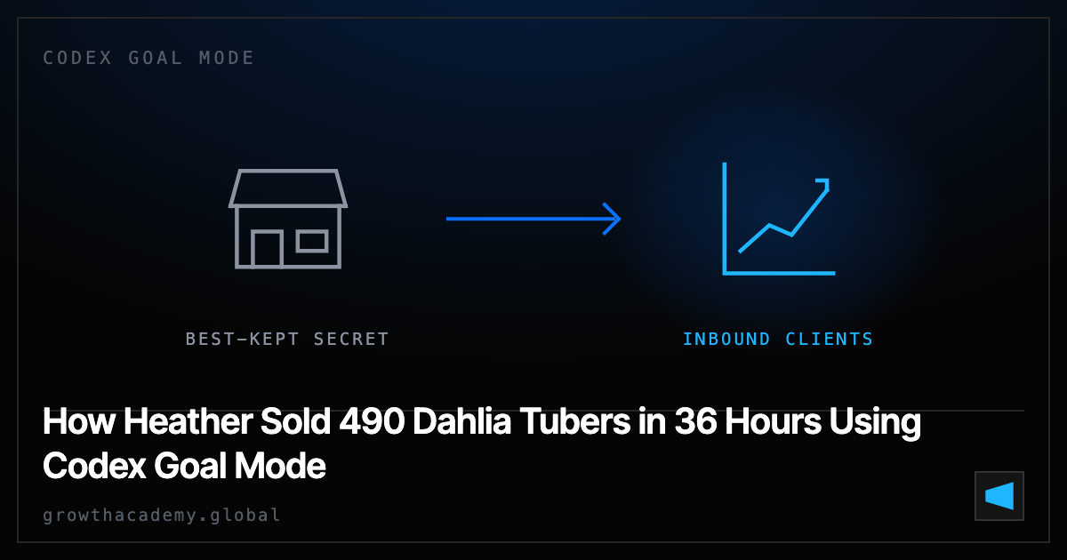 How Heather Sold 490 Dahlia Tubers in 36 Hours Using Codex Goal Mode