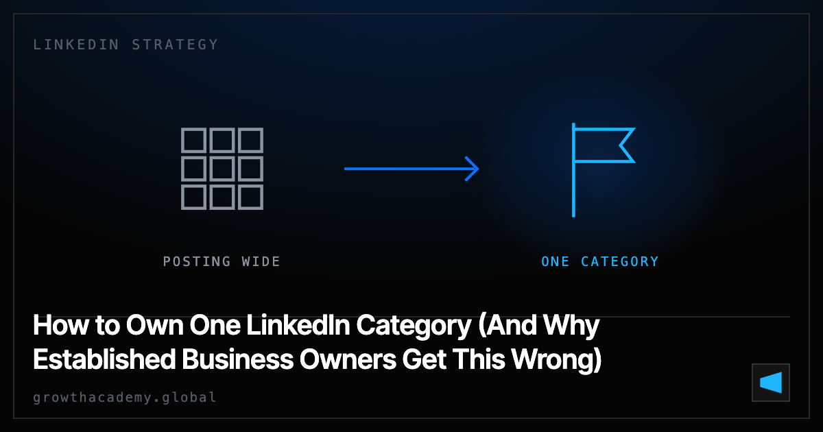 How to Own One LinkedIn Category (And Why Established Business Owners Get This Wrong)