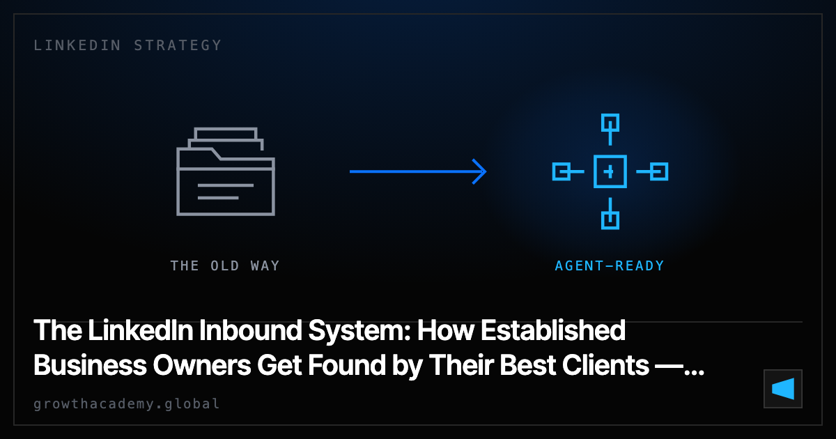 The LinkedIn Inbound System: How Established Business Owners Get Found by Their Best Clients — Without Chasing Them