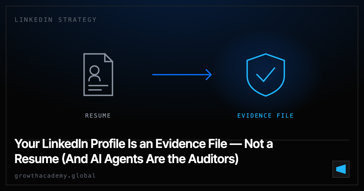 Your LinkedIn Profile Is an Evidence File — Not a Resume (And AI Agents ...