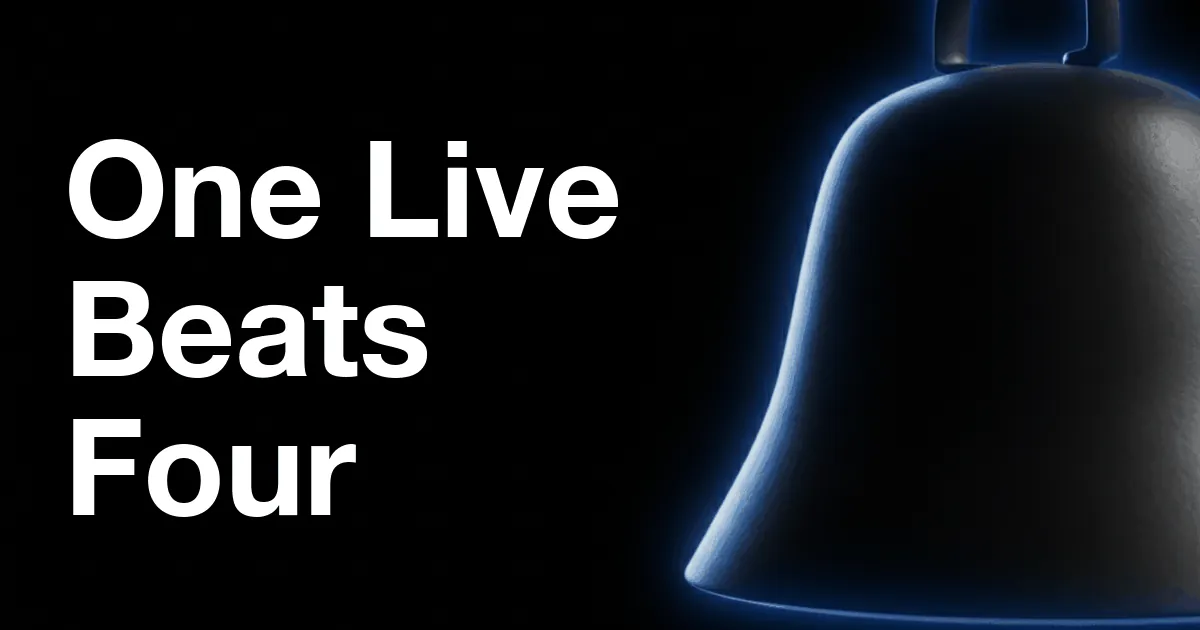 The Cash Cow Live: Why One Monthly Live Beats Four Weekly Lives