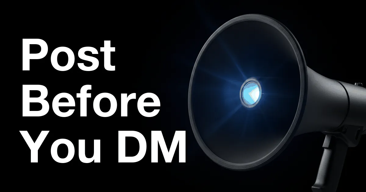 Why Public Posts Come Before DMs in Codex Outreach