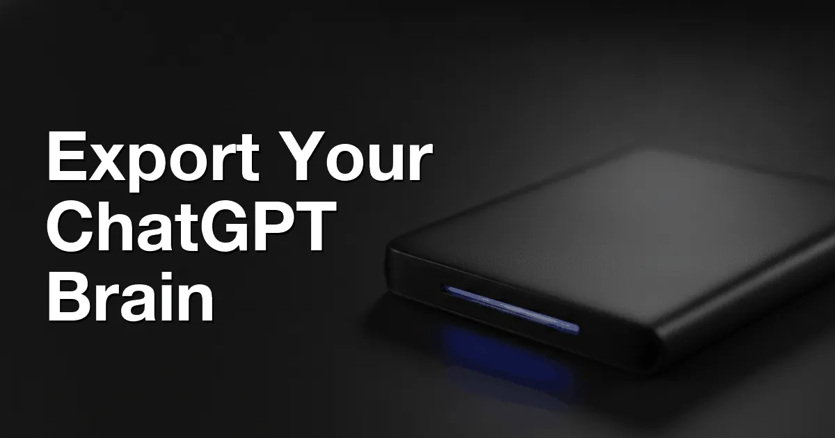 Your ChatGPT Already Knows You: Export Your Data Before Codex
