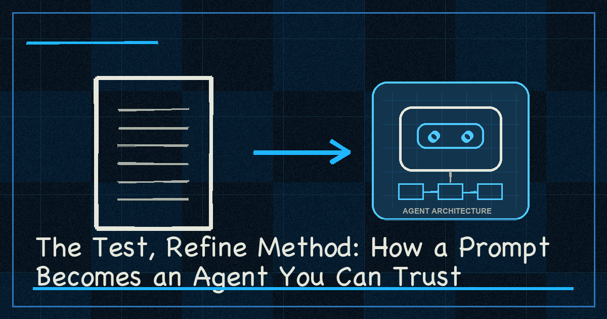 The Test, Refine Method: How a Prompt Becomes an Agent You Can Trust