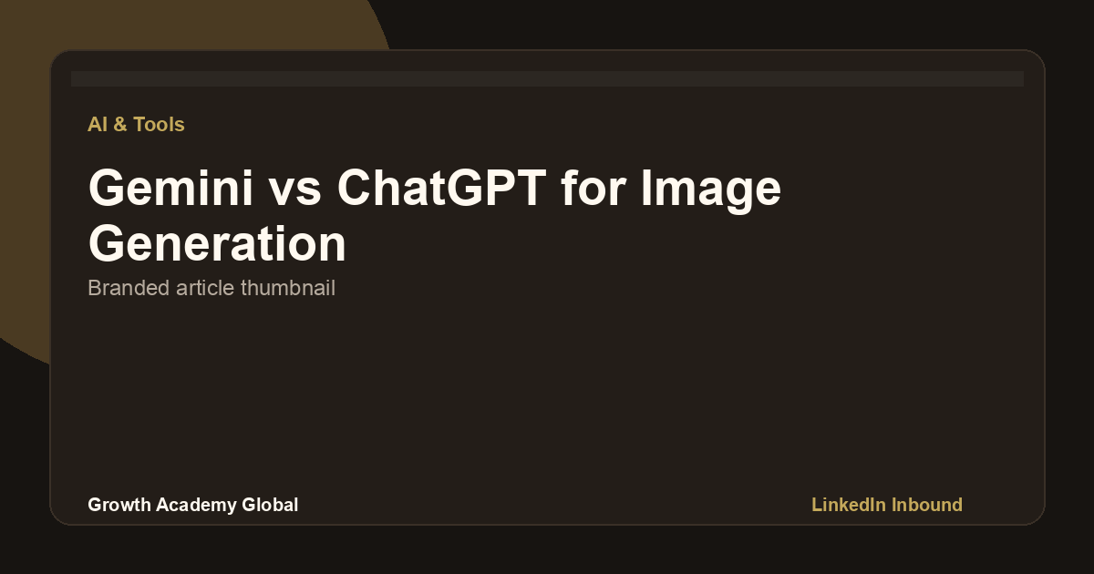 Watch: Gemini vs ChatGPT AI Image Generation for Personal Branding