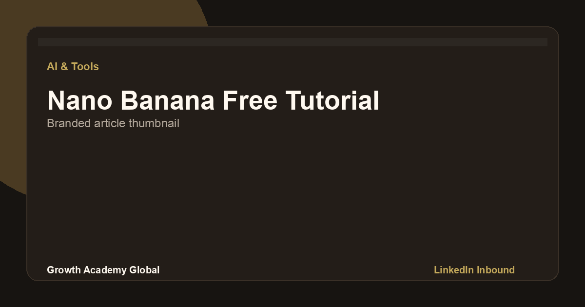 Watch: Google Gemini NanoBanana — Free AI Image Generation Tool Tutorial